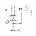Смеситель для биде Tres Cuadro без донного клапана (00612001) 92562