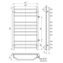 Полотенцесушитель водяной Laris Виктория П11 500х900 мц 500 боковое подключение (71207421) 94486