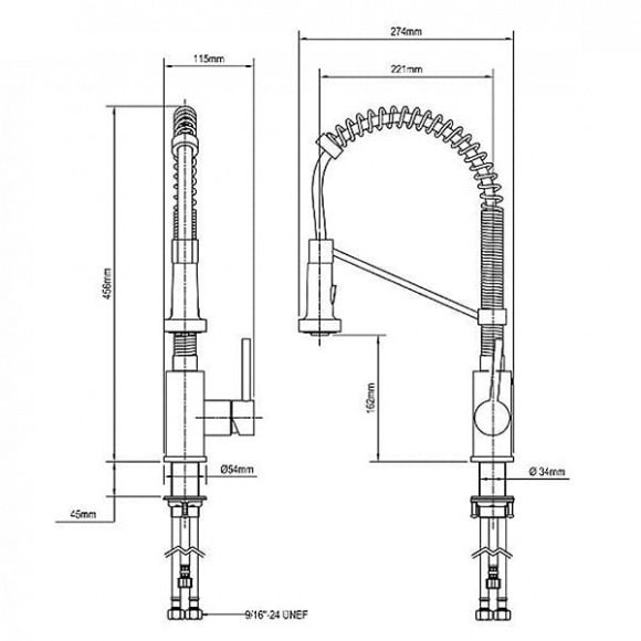 Кухонный смеситель Kraus (KPF-1610SSMB)