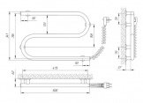 Полотенцесушитель электрический Laris Зебра Змеевик 25 ЧК2 500х330 подключение справа (75201018) 188888