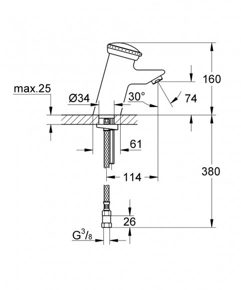 Смеситель для умывальника Grohe Contromix (36109000)