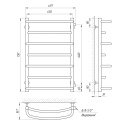 Полотенцесушитель водяной Laris Евромикс П7 450х700 мц 600 боковое подключение 1/2 (71207366) 94586