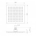Верхний душ Imprese 200х200 мм латунь (SQ200B) 20533