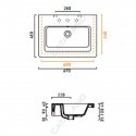 Умывальник Catalano NEW LIGHT 67х48 см (167LI00) 137316