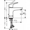 Смеситель для умывальника Hansgrohe Focus 100 LowFlow (31603000) 153974