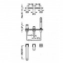 Смеситель на ванну Tres Loft на 3 отверстия (20016201) 99530