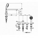 Смеситель для ванны и душа Kludi Zenta 220 мм (384240575) 98490