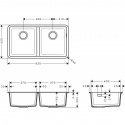 Кухонная мойка Hansgrohe S510-U770 двойная (43434290) 155257