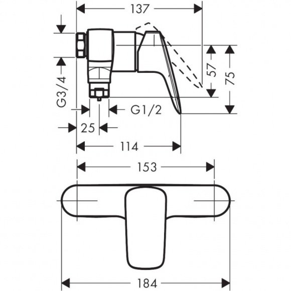 Смеситель для душа Hansgrohe Logis (71630000)