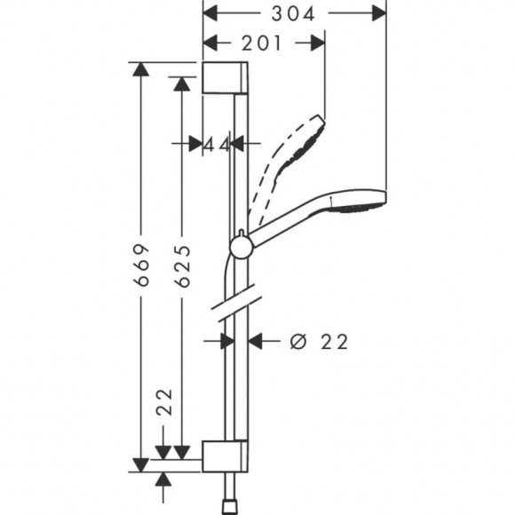 Душевой набор Hansgrohe Croma Select E Multi (26581400)