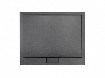 Поддон прямоугольный Besco AXIM 100х90x4.5 stone effect черный + сифон (NAVARA33018) фото