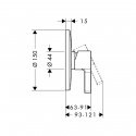 Наружная часть смесителя для душа Hansgrohe Metris S (31665000) 43604