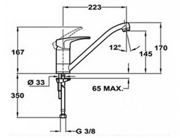 Смеситель кухонный Teka MB2 L (MS1) песочный (40911302CI)