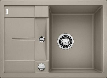 Кухонная мойка Blanco Metra 45 S Compact Silgranit серый беж с клапаном-автоматом (519580) фото