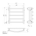Полотенцесушитель водяной Laris Классик П5 400х500 мц 400 боковое подключение (71207589) 94932