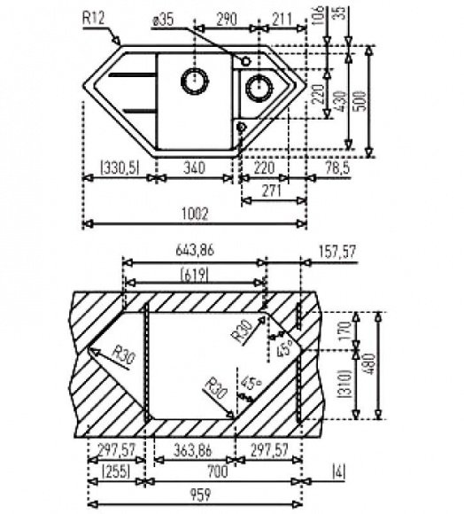 Кухонная мойка Teka ASTRAL 80 E-TG топаз (88902)