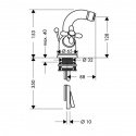 Смеситель для биде Hansgrohe Axor Carlton две рукоятки хром/золото (17230090) 92319