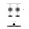 Верхний душ Imprese 200х200 мм (SQ200) 20529