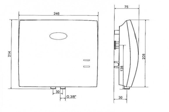 Проточный водонагреватель Drazice MX 2211 5,5kW/11kW (105213312)