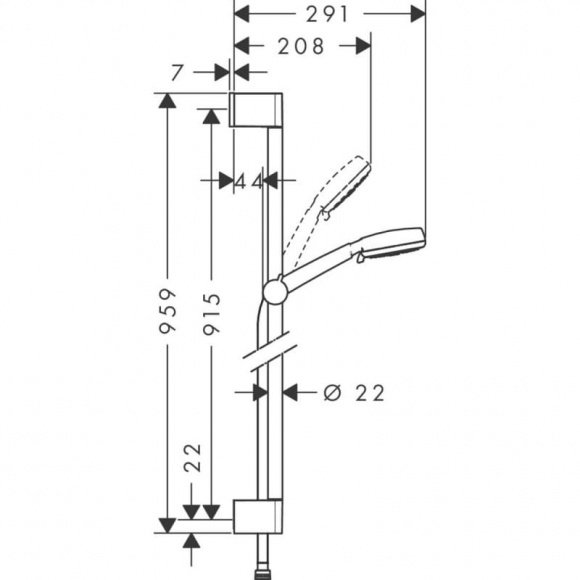 Душевой набор Hansgrohe Crometta 100 Vario (26662400)