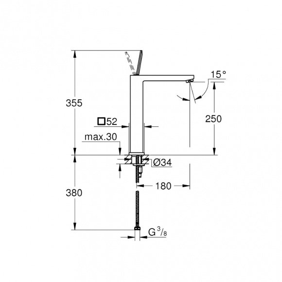 Смеситель для умывальника Grohe Eurocube Joy XL-Size (23661000)