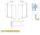 Шторка для ванны Radaway Carena PND 130 см прозрачная правая (202201-101R) 54866