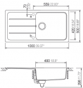 Кухонная мойка Schock FORMHAUS D100 L Onyx-10 (17056010) 6969