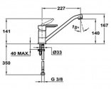 Смеситель кухонный Teka MF-2 Forum L (ML) бежевый (81913620SB) 53114