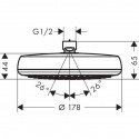 Верхний душ Hansgrohe Crometta 160 EcoSmart (26578400) 158943