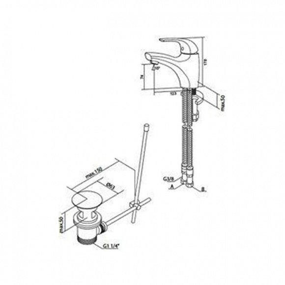 Смеситель для умывальника AM PM SENSE (F7582100)