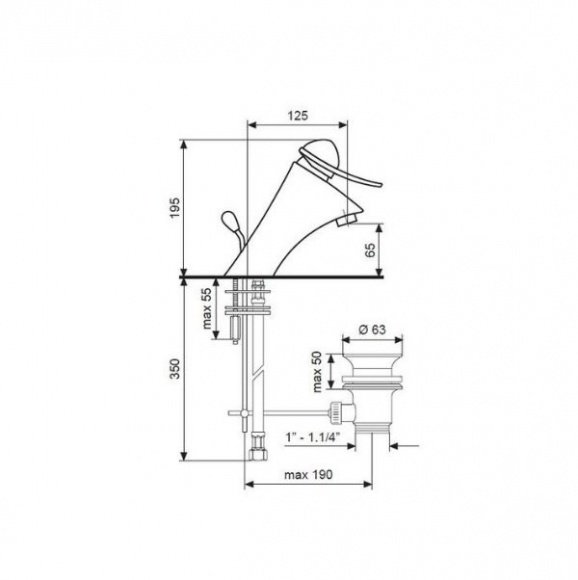 Смеситель для умывальника EMMEVI CHEOPE (SC5003 BIG)