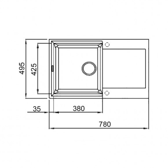 Кухонная мойка Lidz 790x495/230 BLA-03 (LIDZBLA03790495230)