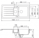 Кухонная мойка Schock LOTUS D150 Carbonium-90 (54086090) 7033