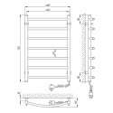 Полотенцесушитель электрический Laris Классик П7 450х700 подключение справа (73207004) 95200