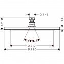 Верхний душ Hansgrohe Croma 280 Air (26221000) 158900