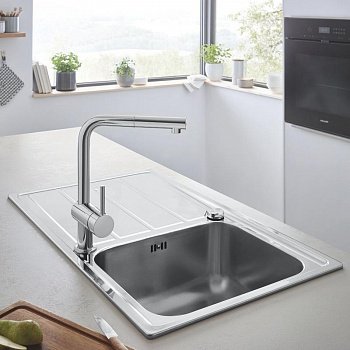 Кухонная мойка из нержавеющей стали Grohe K500 матовая (31571SD0) фото