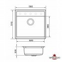 Кухонная мойка GRANADO LERIDA grafito (0409) 162106