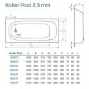 Ванна стальная Koller Pool Steel 150х70E прямоугольная (B50E1200E) 75988