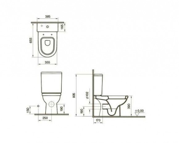 Унитаз-компакт Koller Pool Form Duroplast (9729N003-7200)