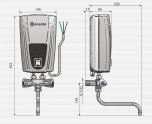 Водонагреватель проточный Eldom 3,5 kw E41 с краном (2515) 172037