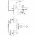 Смеситель для ванны Bianchi Mistral (VSCMST2004SKCRM) 113395