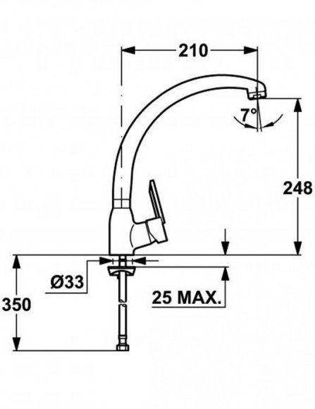 Смеситель кухонный Teka MF-2 Forum H хром (81911462)