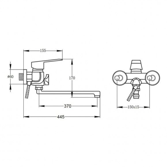 Смеситель для ванны Potato P2209В-2  (POTP2209B2)