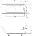 Ванна акриловая Besco SHEA SLIM 170х70 (NAVARA36455) 178258