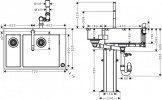 Кухонный комплект мойка со смесителем Hansgrohe C71-F655-09 (43206800) 155834
