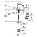 Смеситель для биде Grohe Grandera хром + Смеситель для ванны Grohe Grandera напольный 114829