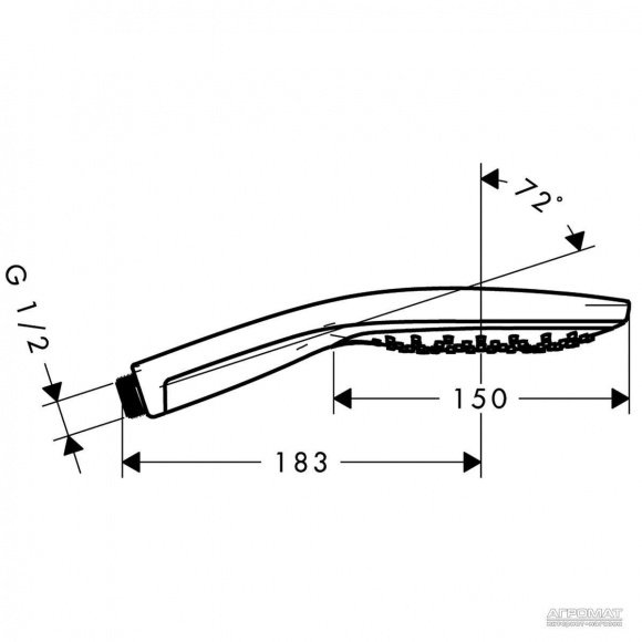 Ручной душ Hansgrohe Raindance Select S 150 Air 3jet белый/хром (28587400)