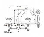 Смеситель для ванны EMMEVI DECO classic (СR12120) 141748