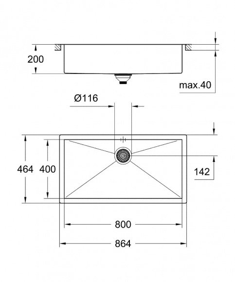 Кухонная мойка Grohe EX Sink K700 (31580SD0)