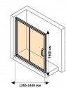 Душевые двери Huppe X1 140 см 2 секции для неподвижной стенки (140404.069.321) 174450